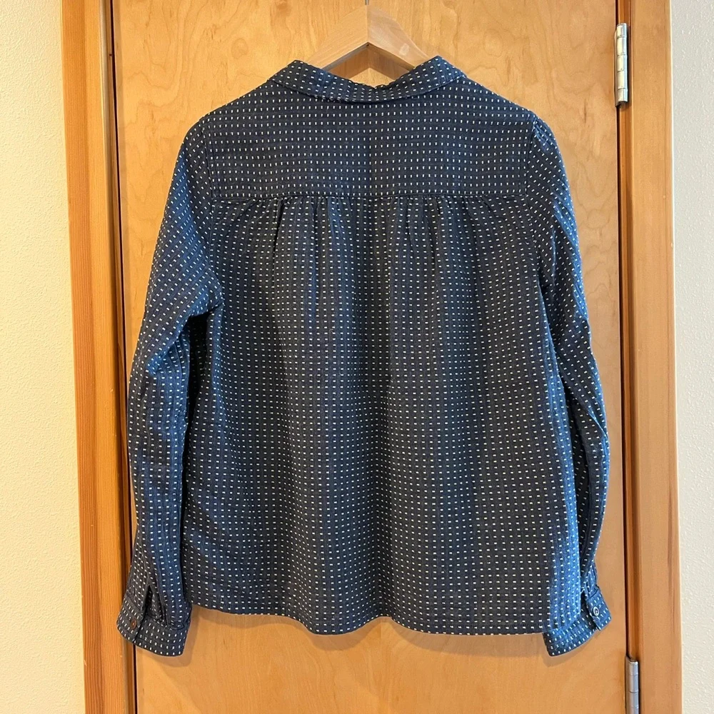 Poetry • Dash Weave Shirt • Hemp Organic Cotton • Indigo • Size 6 - Picture 3 of 9